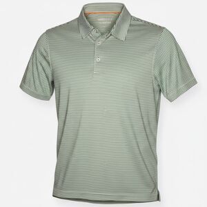 Michel Rouen Green Performance Mens Golf Polo Shirt Sz S Casual stripe sport
